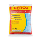 Genco L.e. Cloro Granulado 1kg Múltipla Ação 3 Em 1