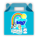 10 Cajas Dulceras Cumpleaños Bluey Personalizadas #d6