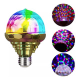 Lâmpada Led Cristal Mágica Rgb Rotativa Bola Globo Discoteca