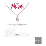 Collar De Mulán Dije Flor Con Frase Regalo Hombre Mujer