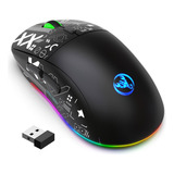 Mouse Mecánico Inalámbrico Hxsj T90 2.4g Rgb Para Juegos