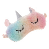 Máscara Para Dormir Rainbow Unicorn Horn Parche Con Los Ojos