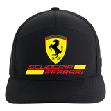 Gorra Scuderia Ferrari Racing 5 Paneles Premiun Black