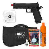 Airsoft 6.0mm 1911black Devil 5.1+gás+bbs +capa 30cm