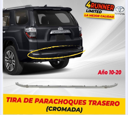 Platina Cromada Trasera 4runner Limited 2010 A 2023 Foto 2