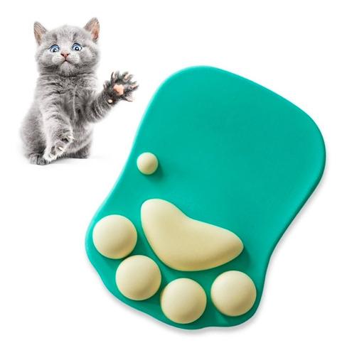 Mouse Pad Alfombrilla 3d Huella Garra Gato Verde