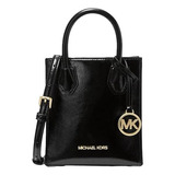 Bolso Bandolera Extrapequeño Michael Kors Mercer De Piel Gra