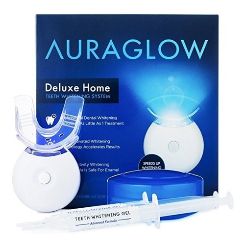 Auraglow Dientes Kit De Blanqueamiento, Luz Del Led, 35% Per