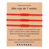 Pack 3 Pulseras Hilo Rojo Buena Suerte Regalo Familia B735