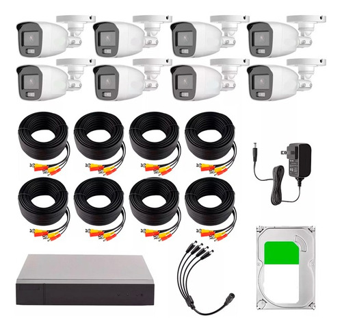 Hilook Kit Videovigilancia 8 Camaras 2mp Audio Cctv + 3tb