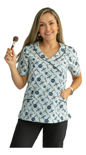 Blusas Peluquería Mujer Estampadas Antifluidos
