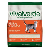 Areia Higiênica Para Gatos  Viva Verde Grãos Grossos - 4kg