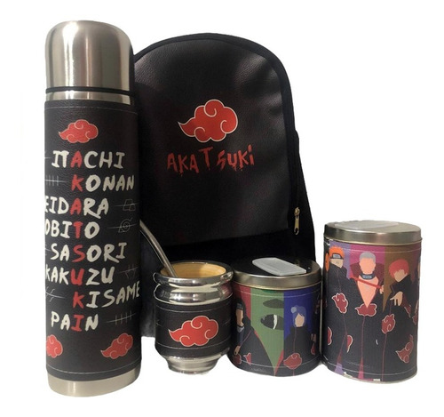 Set Matero, Equipo De Mate Termo, Naruto Shippuden Akatsuki