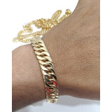 Pulseira 11mm Ouro 18k Banhada Masculina 30% De Desconto