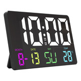 Reloj De Pared Digital Con Control Remoto Rgb Colorido