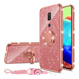 Funda Rosa Brillos Anillo Soporte Para Cricket Icon 3