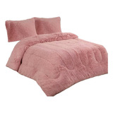 Cobertor De Invierno Super King Polar Chiporro Plumón Rosa 