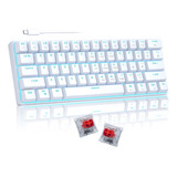 Teclado Mecánico Camiysn Gamer, Blanco, Luz Azul