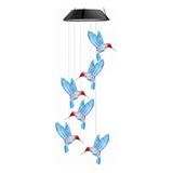 Lampara Colgante Led Solar Colibrí Multicolor Jardin Terraza