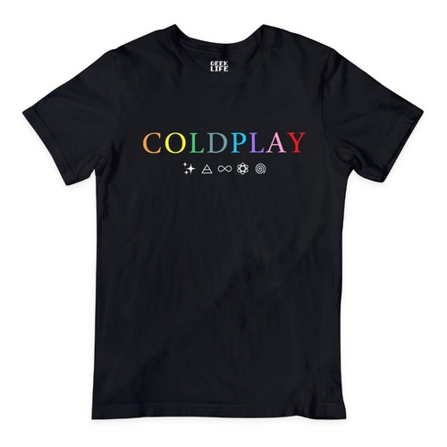 Camiseta Coldplay Colors Rock Pop