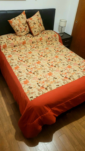 Acolchado 2 Plazas Estampado + 2 Almohadones Super Oferta! 