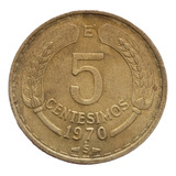 Moneda Coleccionable 5 Centésimos Año 1970 República Chile