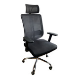 Silla De Oficina Ejecutiva Loto Color Negro Ergonómica