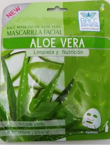 Mascarilla Facial Aloe Vera Limpieza Y Nutrición  