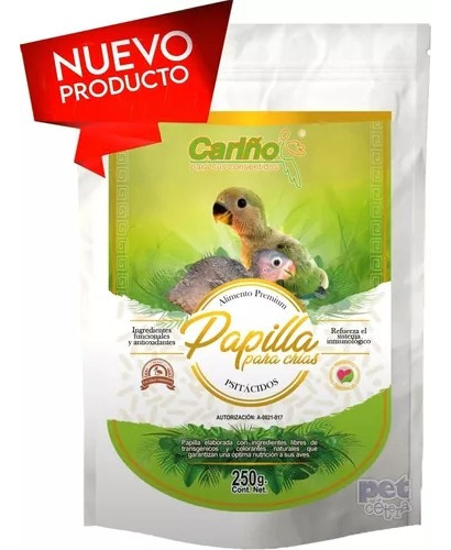 Papilla Para Loros Psitacidos Pasta De Cria 250g Cariño