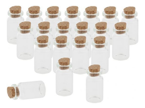 2 X 20 Pcs 7ml Mini Frascos Vacíos Botellas Con Tapones De