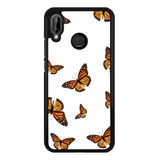 Funda Protector Uso Rudo Para Xiaomi Mariposas Fondo Blan