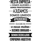 Adesivo Decorativo Parede Frase Motivacional Nesta Empresa Cor Preto