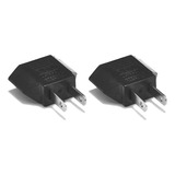 2pc Adaptador 10a 110/220v Tomada Br Plug Saida Pino Chato