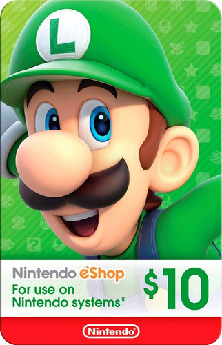 Tarjeta Nintendo Eshop 10 Usd Región Usa 