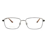 Gafas Ópticas Gucci Cuadradas/rectangulares De Lujo En Metal