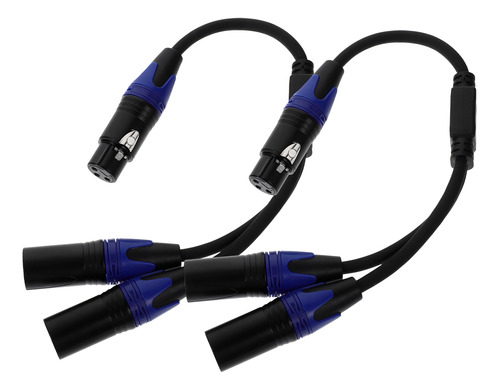 Cable Divisor Xlr, 2 Unidades, Cable De Micrófono, 1 Macho A