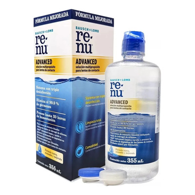 Renu Jumbo 355ml Liquido Lentes Contacto Solución + Estuche | MercadoLibre