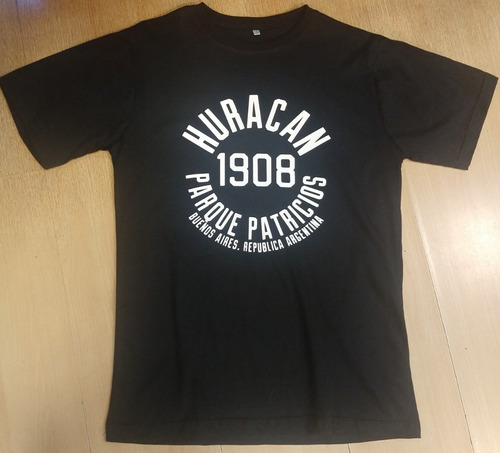 Remera Algodón Huracán Negra Ng