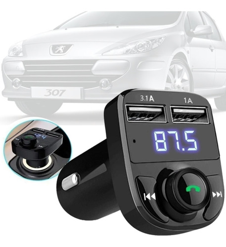 Adaptador Bluetooth Conversor Fm Universal Peugeot 307