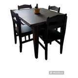 Mesa Comedor X 4 Puesto Madera