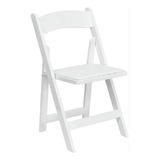 Hercules Silla Plegable De Madera Blanca, Con Asiento Ac.