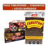 Pack De 100 Tabletones + Caja Cubanitos + Caja Locos Bañados