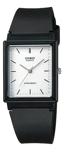 Reloj Unisex Casio Mq-27-7e Original Color De La Correa Negro Color Del Fondo Blanco