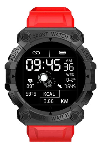 Reloj Inteligente Smartwatch Fd68 Rojo Fitness Sueño Clima