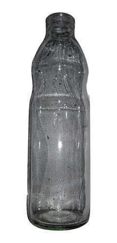 Botella Vidrio Vacia Con Tapa  Plastica X 6 Unid