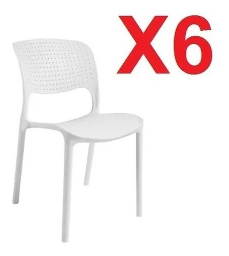 Silla Torino X6 Plástico Apilable Comedor Baires4