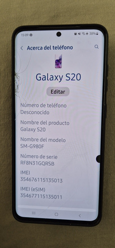 Celular Samsung S20 128 Gb 