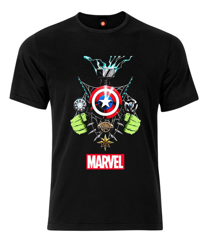 Remera Estampada Varios Diseños Marvel Todos Los Superheroes