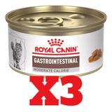 3 Latas Royal Gastrointestinal Moderate Calorie Gato 85g