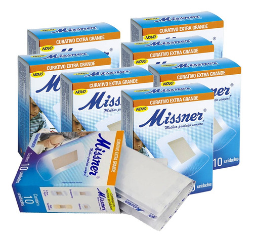 Curativo Flexível Extra Grande Transparente Missner 8 Caixas